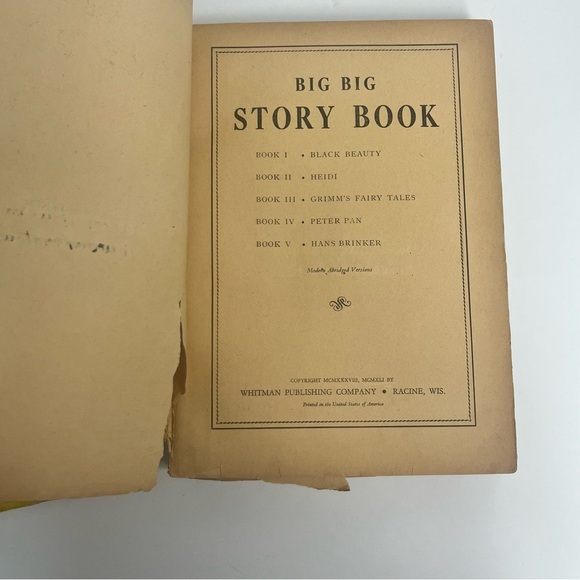 big big story book hard cover 1938 whitman publishing collect crafts repurpose - Picture 5 of 12